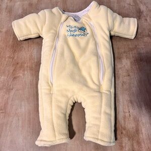 Baby Merlin's Magic Sleepsuit - Soft Yellow